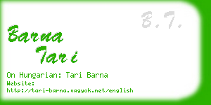 barna tari business card